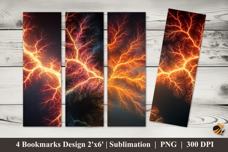 Flaming Roots Bookmarks Sublimation Design