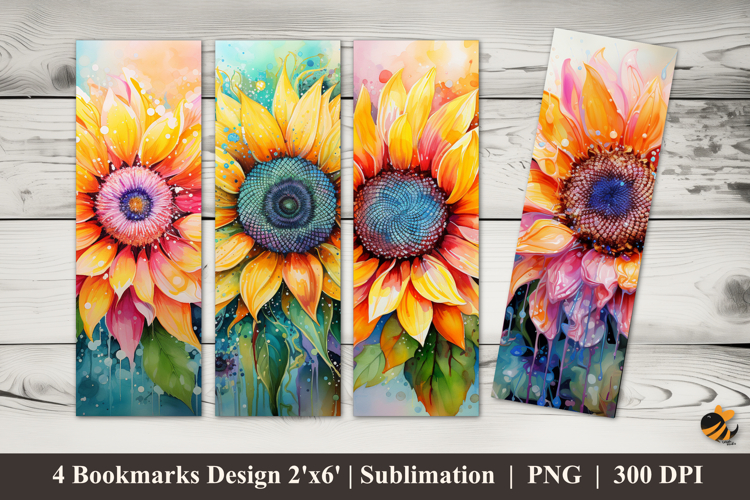 Sunflower Picture Bookmarks Sublimation Design