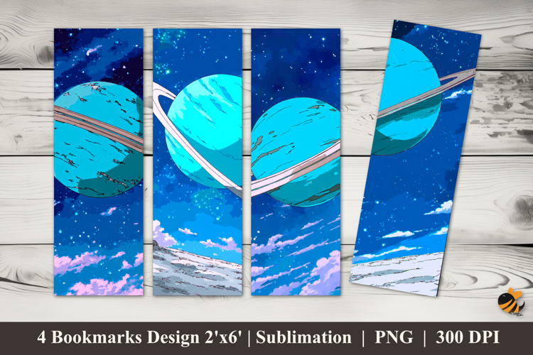 Planets in Space Bookmarks Sublimation Design