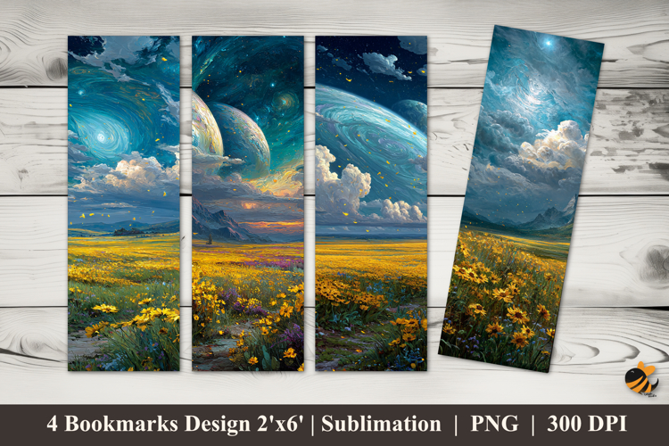 Sunflower Garden Bookmarks Sublimation Design