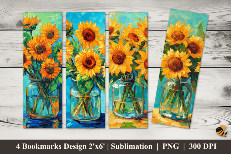 Sunflower Glass Bookmarks Sublimation Design