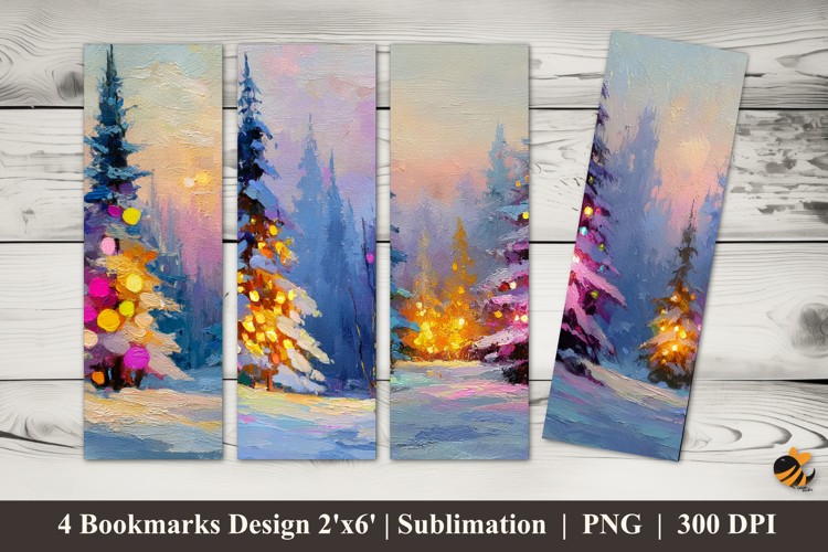 Shining Pine Bookmarks Sublimation Design