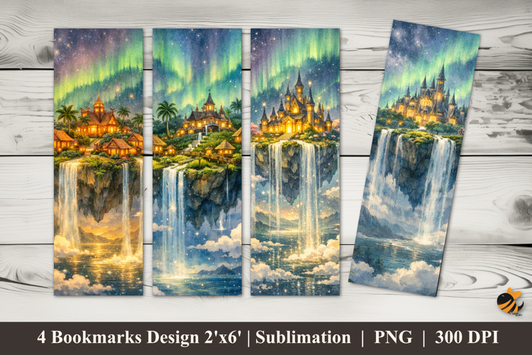 Aurora Sky Bookmarks Sublimation Design