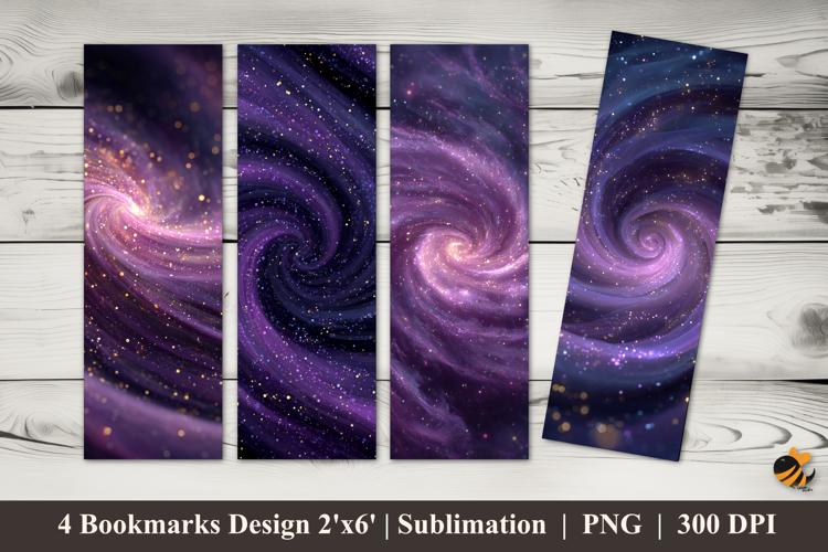 Glitter Swirl Bookmarks Sublimation Design