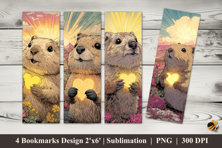 Love Otter Bookmarks Sublimation Design