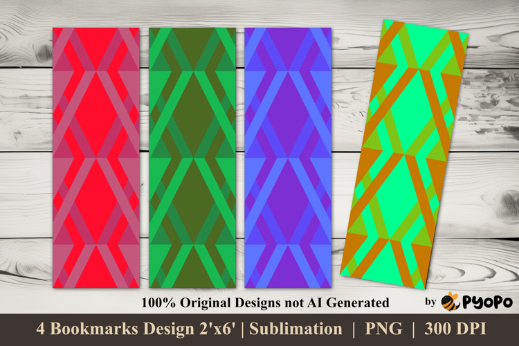 Zigzag Blaze Bookmarks Sublimation Design