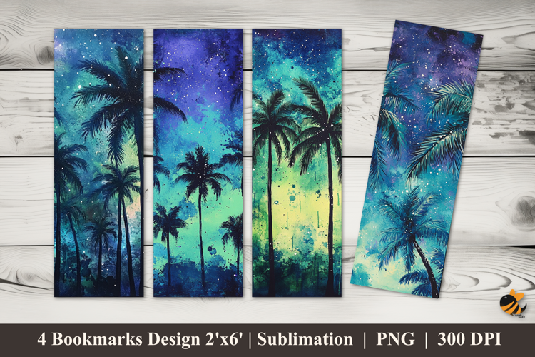 Glittering Sky Bookmarks Sublimation Design