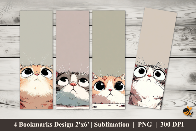 Cat Strategy Bookmarks Sublimation Design