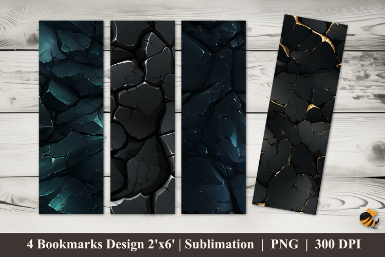 Textured Stone Bookmarks Sublimation Design example image 1