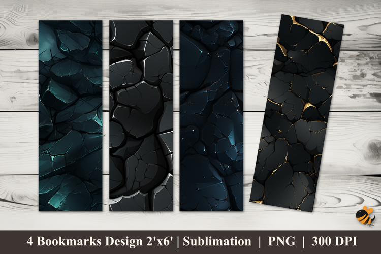 Textured Stone Bookmarks Sublimation Design