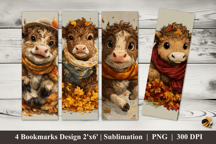 Pretty Autumn Bookmarks Sublimation Design