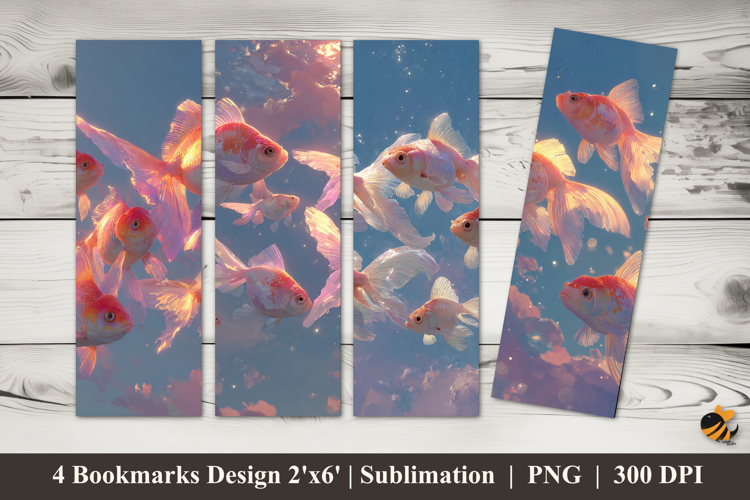 Fish Group Bookmarks Sublimation Design