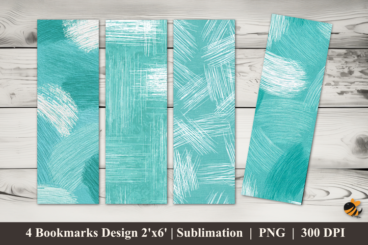 Pastel Turquoise Abstract Bookmarks Sublimation Design