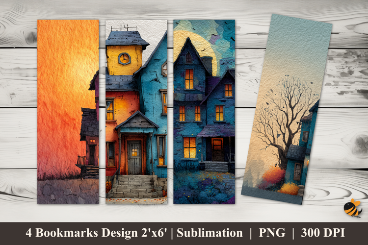 Lonely House Bookmarks Sublimation Design