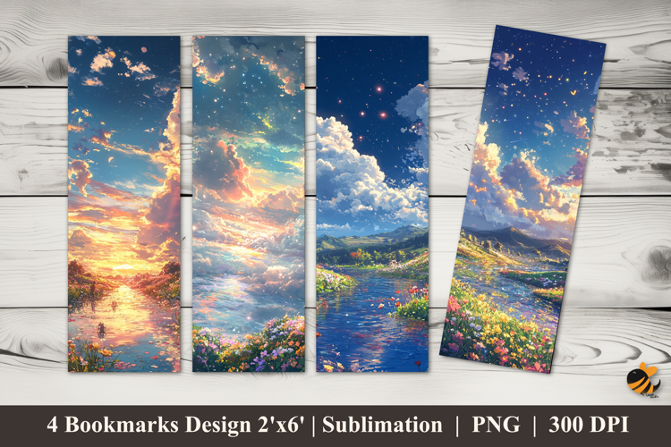 Autumn Sky Bookmarks Sublimation Design