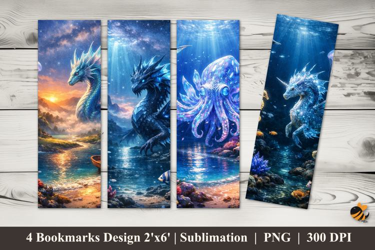 Luminous Abyss Bookmarks Sublimation Design