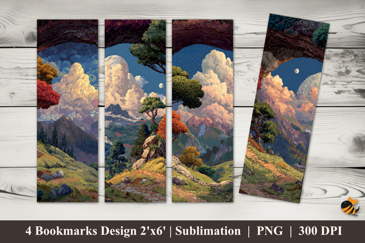 Hidden Forest Bookmarks Sublimation Design