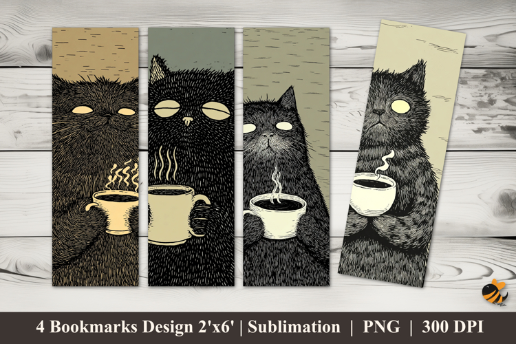 Sleepy Cat Bookmarks Sublimation Design