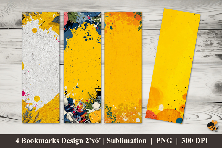 Splash Flower Bookmarks Sublimation Design