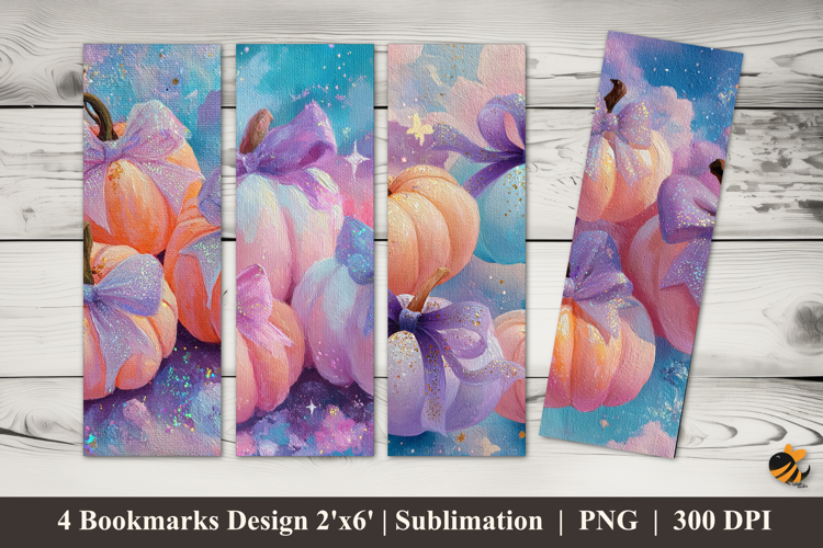 Pumpkin Gift Bookmarks Sublimation Design