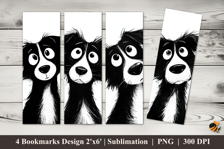 Crazy Dog Bookmarks Sublimation Design