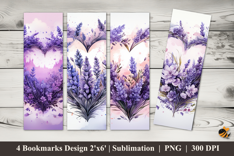 Lavender Love Bookmarks Sublimation Design