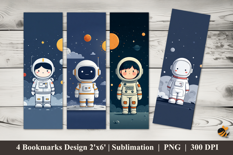 Little Astronaut Bookmarks Sublimation Design
