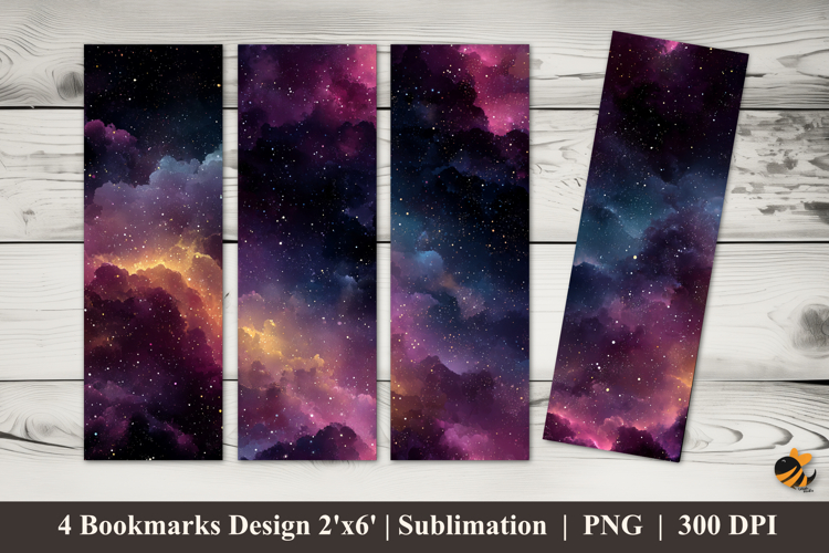 Abstract Sky Bookmarks Sublimation Design