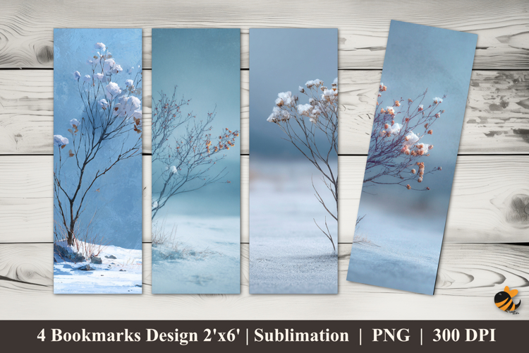 Snow Cover Bookmarks Sublimation Design
