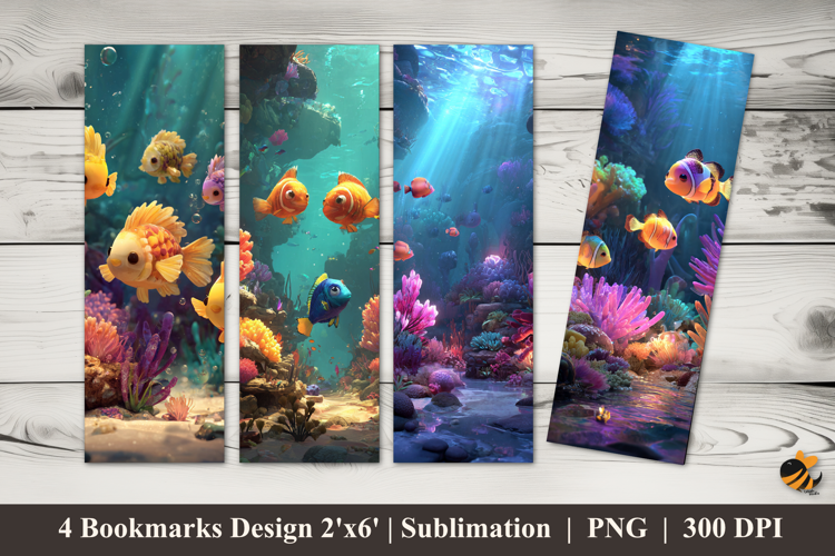 Underwater Harmony Bookmarks Sublimation Design