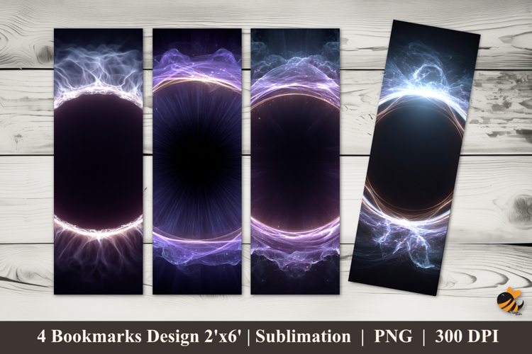 Neon Echo Circle Bookmarks Sublimation Design