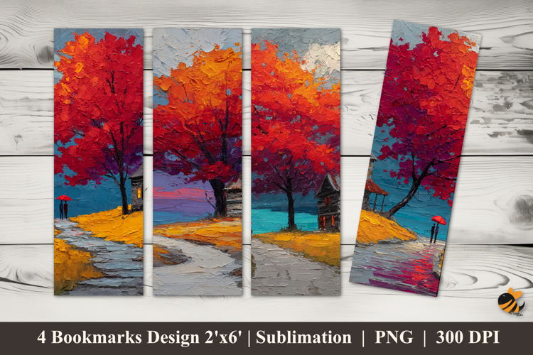 Antique Panorama Bookmarks Sublimation Design