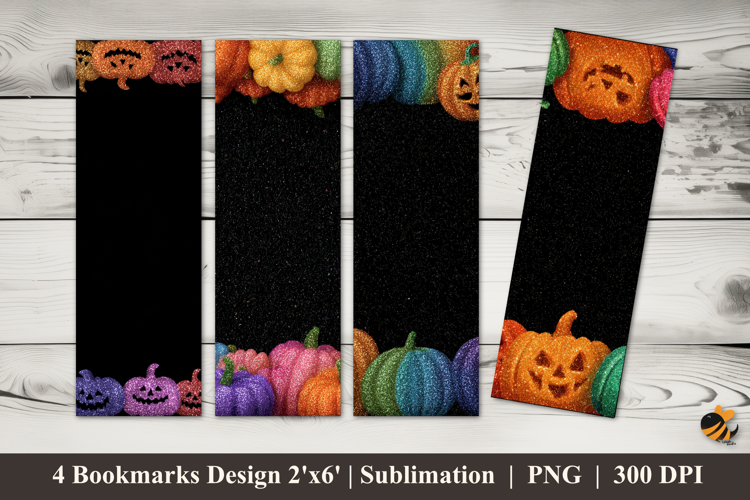 Pumpkin Frame Bookmarks Sublimation Design