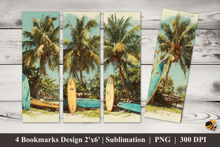 Classic Surf Moment Bookmarks Sublimation Design