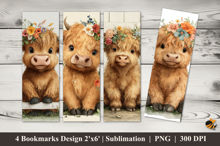 Woolly Cow Pasture Bookmarks Sublimation Design