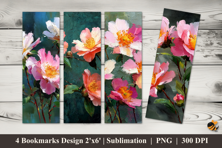 Petals in Impression Bookmarks Sublimation Design