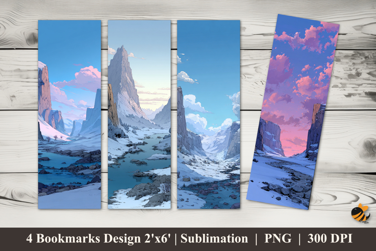 Frozen Valley Bookmarks Sublimation Design
