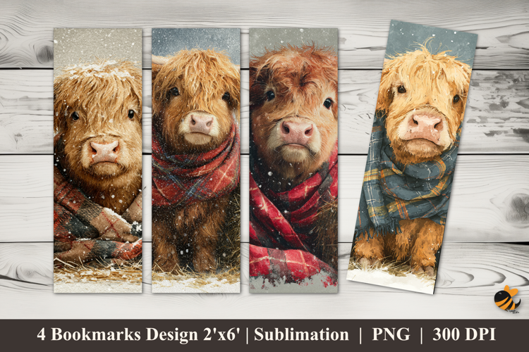 Cold Cow Bookmarks Sublimation Design