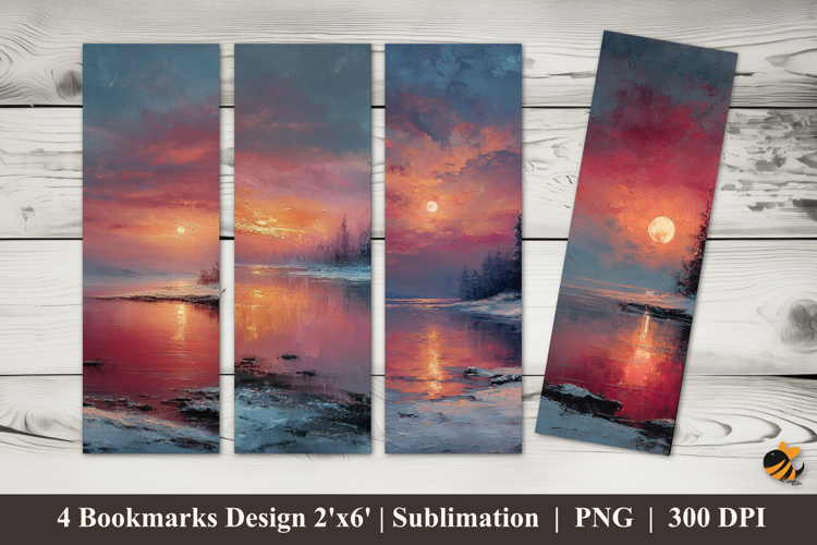 Winter Dream Blur Bookmarks Sublimation Design