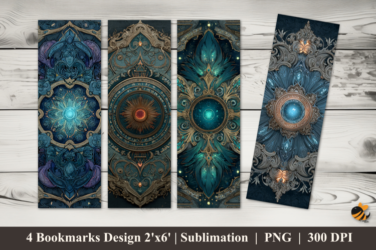 Elegant Throne Pattern Bookmarks Sublimation Design