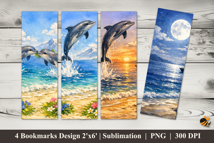 Sunset Leap Bookmarks Sublimation Design