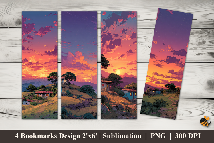 Sunset Serenity Bookmarks Sublimation Design