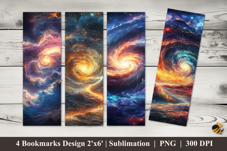 Cloud Vortex Bookmarks Sublimation Design example image 1