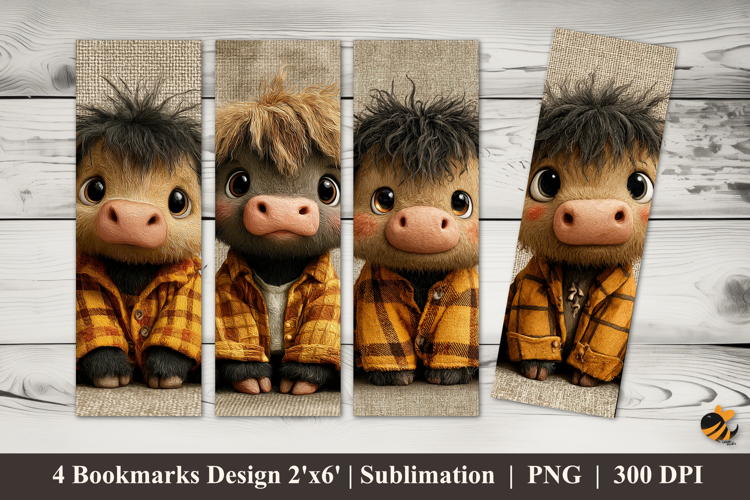 Lovely Cow Bookmarks Sublimation Design
