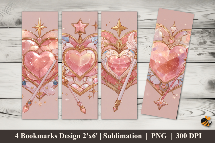 Magic Heart Bookmarks Sublimation Design