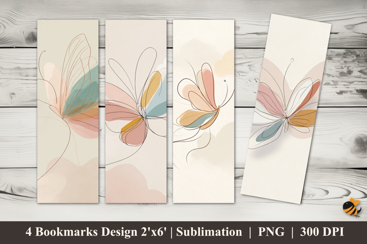 Butterfly Poster Bookmarks Sublimation Design
