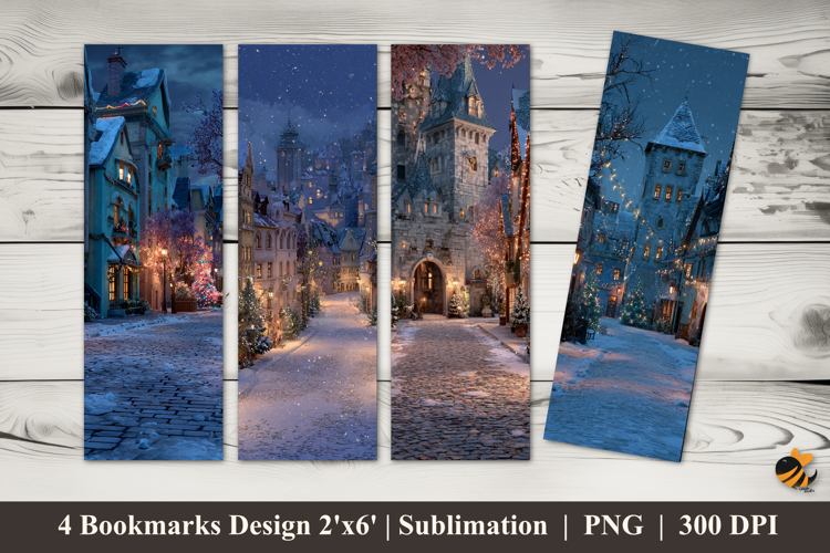 Charming Village Bookmarks Sublimation Design