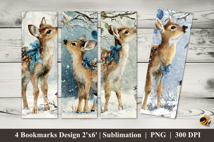 Snow Forest Guardian Bookmarks Sublimation Design