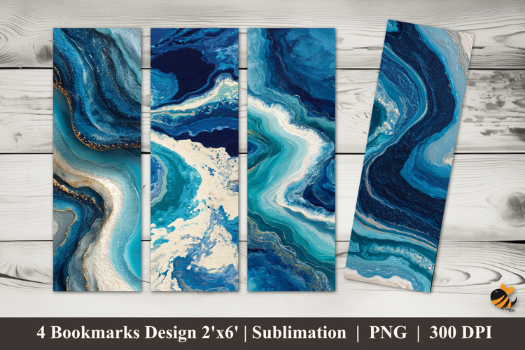 Marble Vortex Bookmarks Sublimation Design