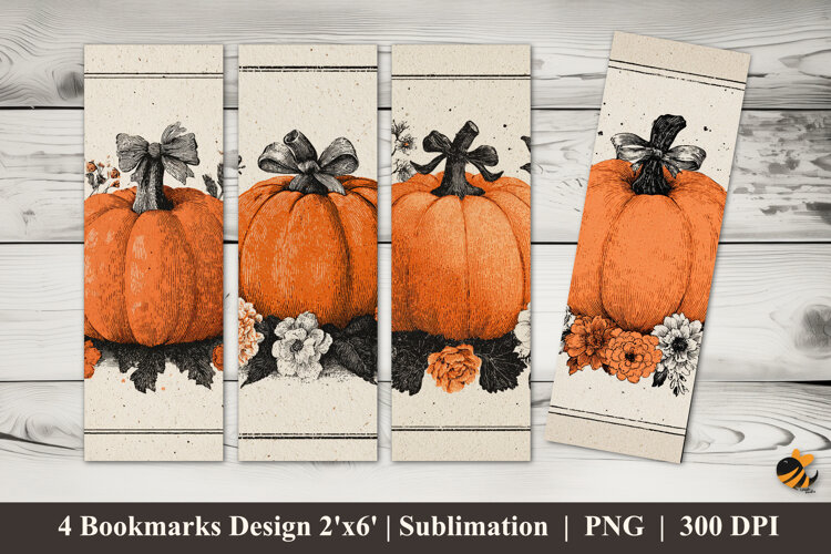 Fall Harmony Bookmarks Sublimation Design example image 1